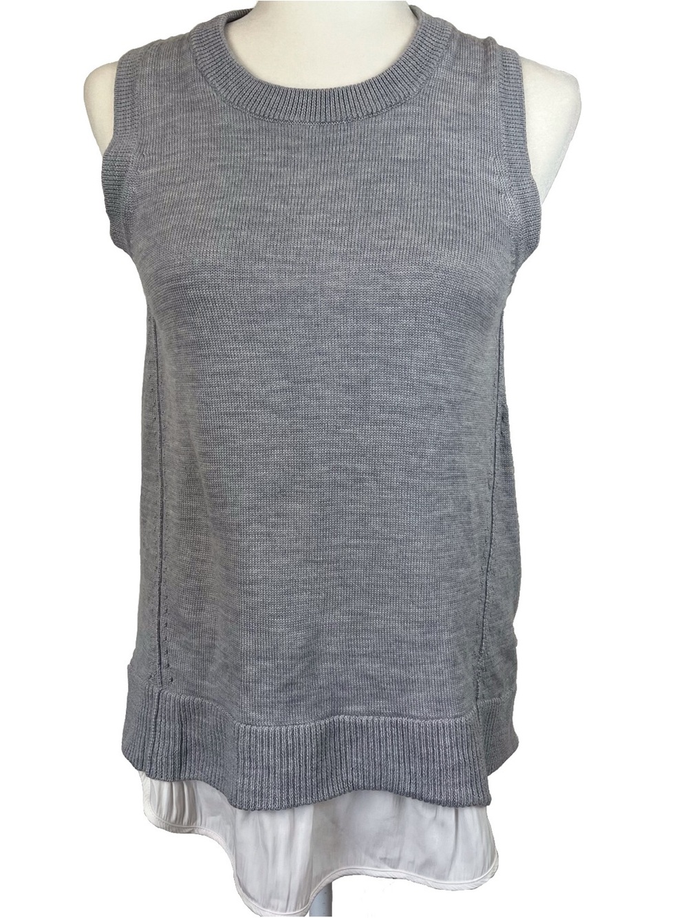 Athleta Itinerary Sweater Tank Merino Wool Blend Layered Sleeveless Top Sz Small
